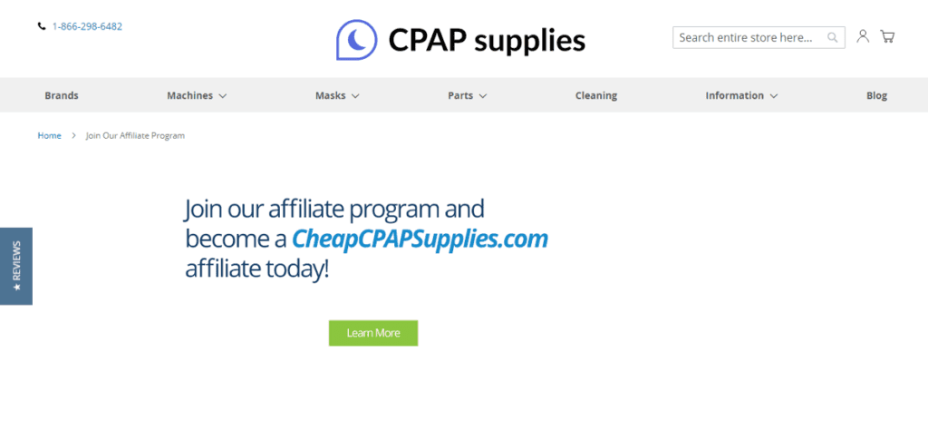 CPAP Supplies AFFILIATE PROGRAM