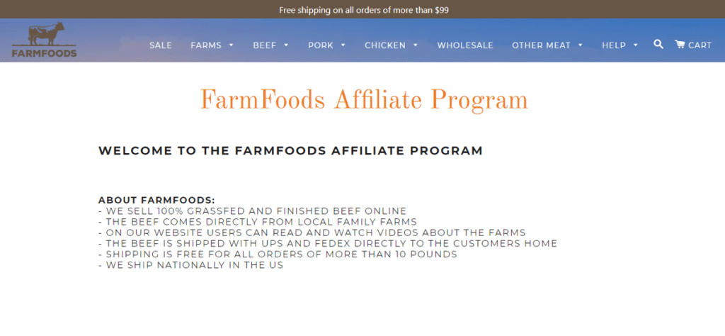 FarmFoods Affiliate Program