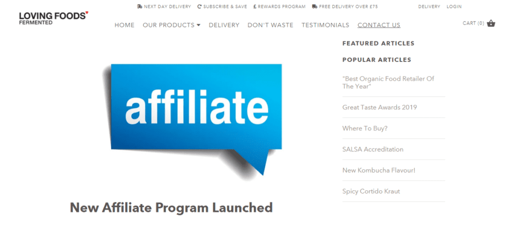  Loving Foods Affiliate Program
