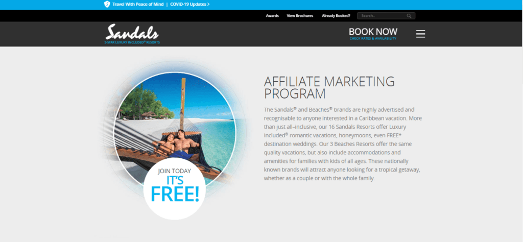 Sandals Resorts affiliate program