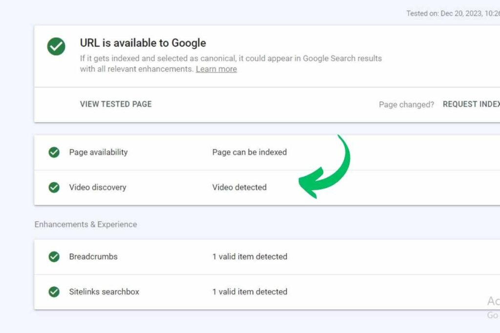 search console ok